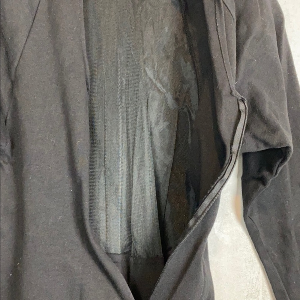 Vintage 80s black cotton cinched waist - Picture 9 of 10